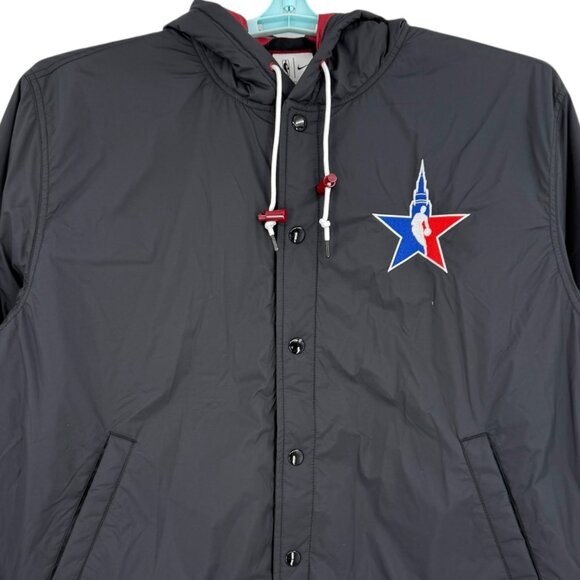 Nike NBA All-Star 2022 Men's Loose Fit Black Hooded Jacket Size XL NWT - Picture 6 of 14